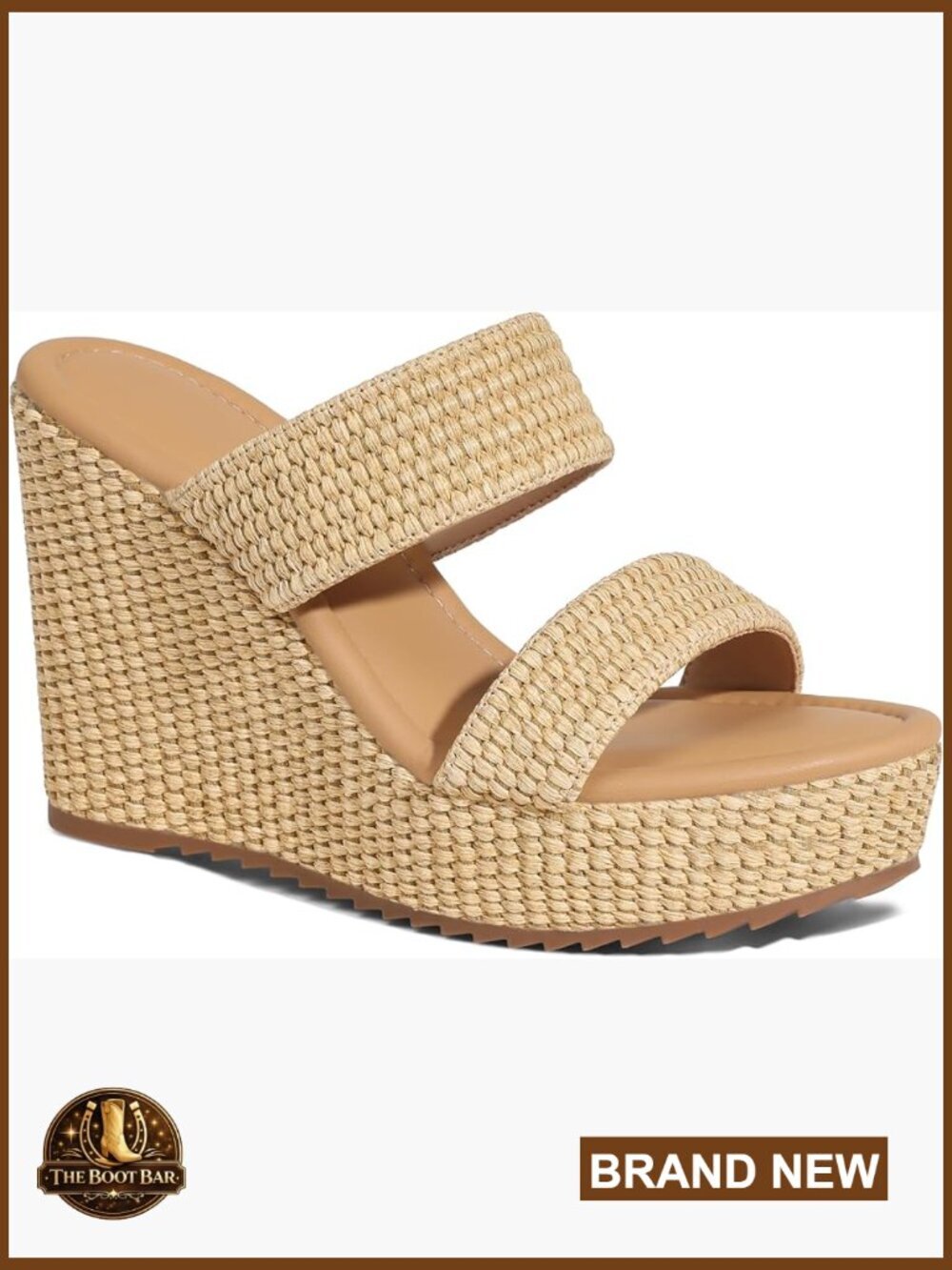 Woven Espadrille Wedge Sandals - Comfortable Slip-On Summer Shoes - Non-Slip